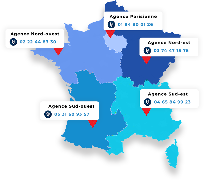 Carte des agences